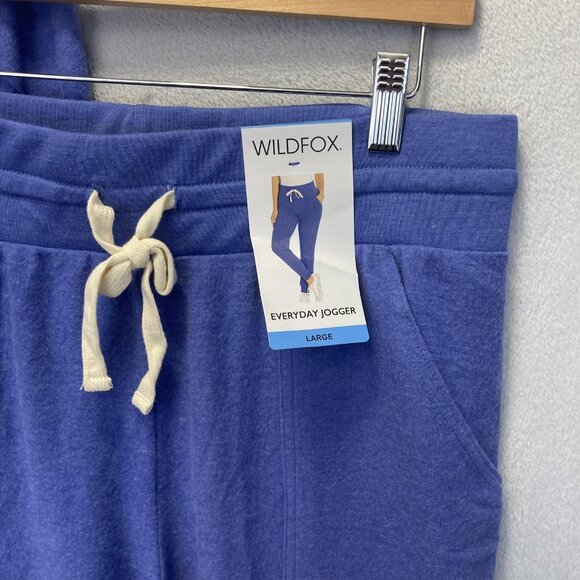 NWT Wildfox Soft Comfy Lounge Set Womens L/XL Blue Sweatshirt Jogger Casual Lot - Picture 5 of 15